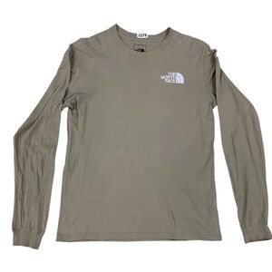 The North Face Long Sleeve T-Shirt Men’s Medium Tan Logo Outdoor Tee